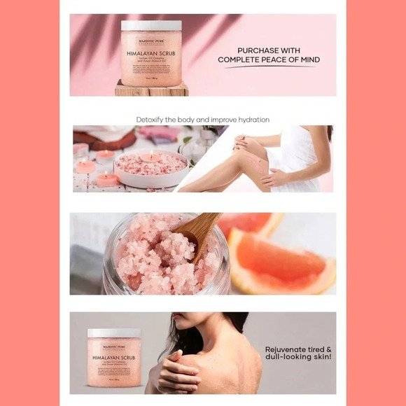 Majestic Pure Himalayan Salt Body Scrub NEW - Picture 7 of 13